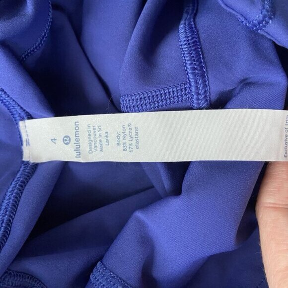 Lululemon Fast. &. Free. Crop II *Nulux 19" Stony Grape Size 4 - Picture 8 of 8